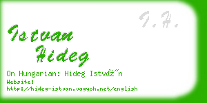 istvan hideg business card